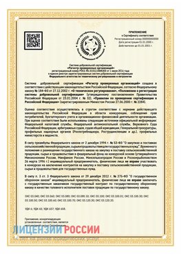 Приложение к сертификату для ИП Кольчугино Сертификат СТО 03.080.02033720.1-2020